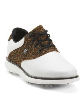 FOOTJOY Traditions Leopard Spiked Golf Sneakers